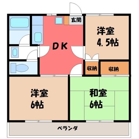 パインハウス Ⅱの物件間取画像